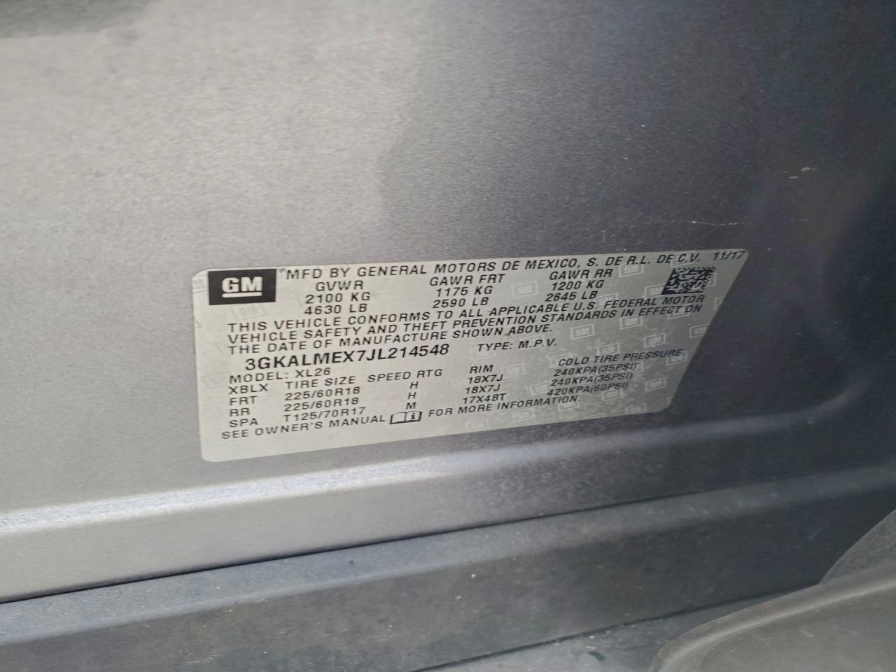 2018 GMC TERRAIN SLE photo 13