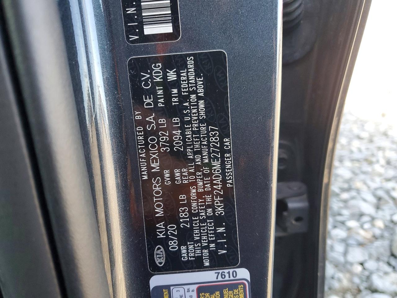 2021 KIA FORTE FE photo 12