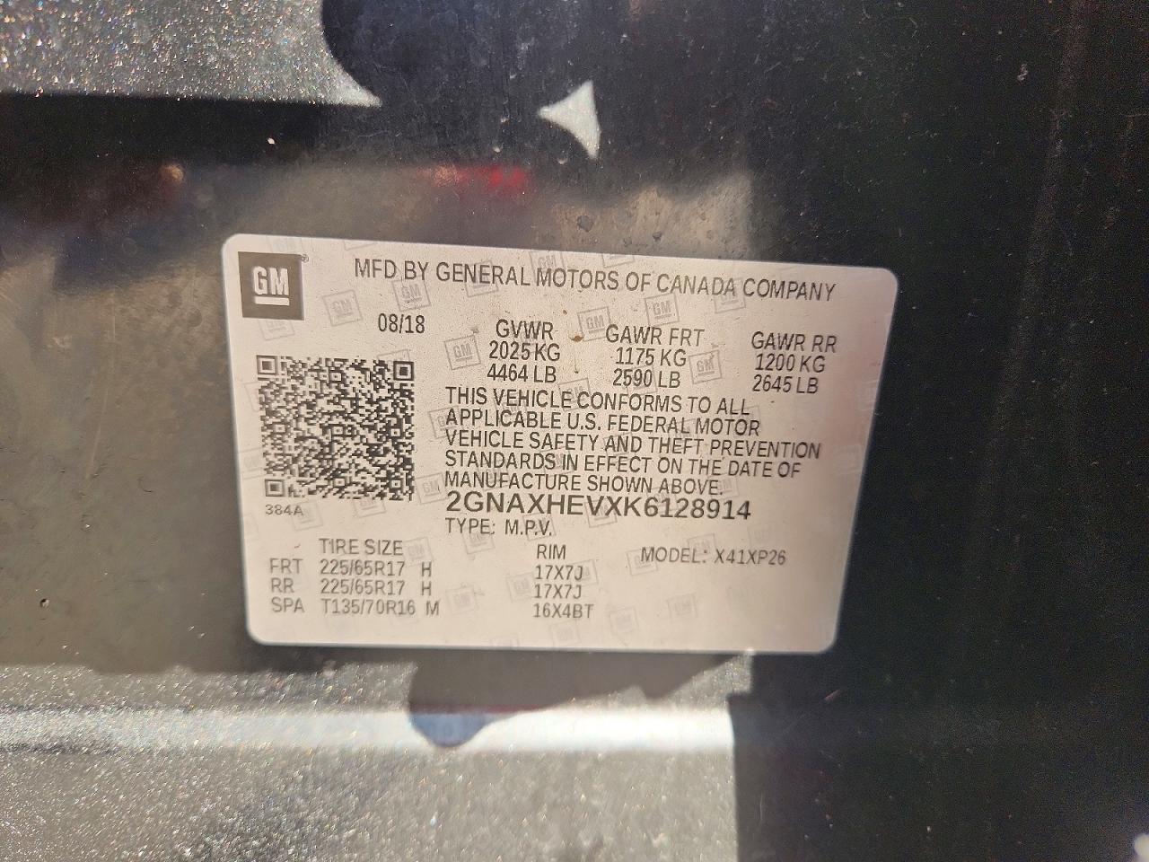 2019 CHEVROLET EQUINOX LS photo 12