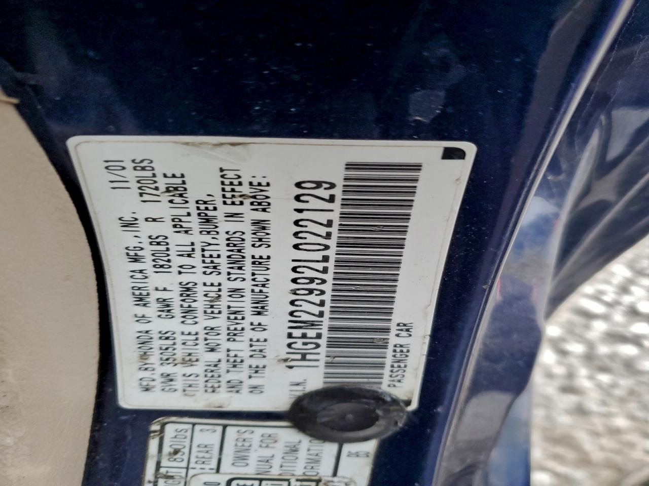 2002 HONDA CIVIC EX photo 12