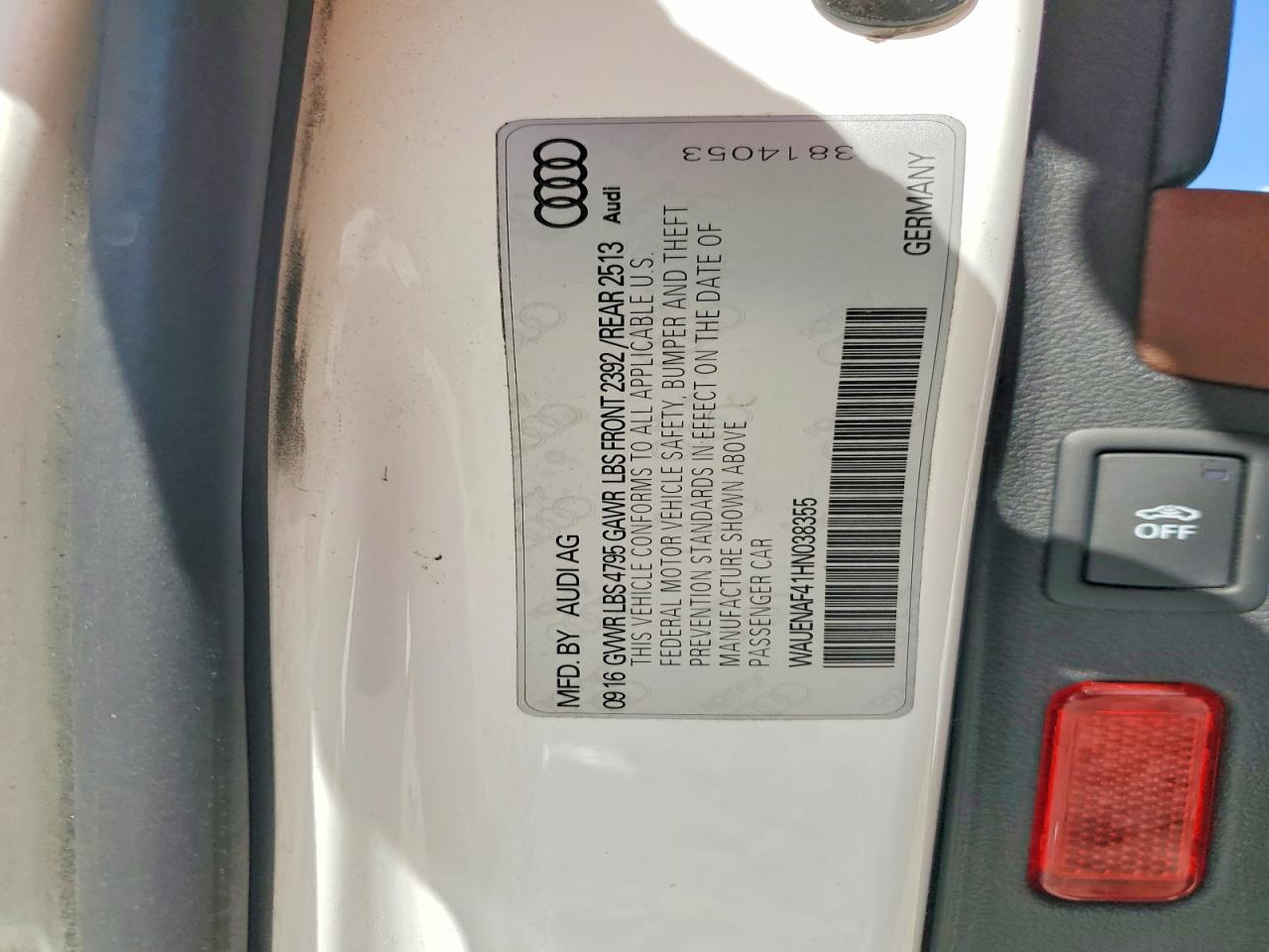 2017 AUDI A4 PREMIUM PLUS photo 13