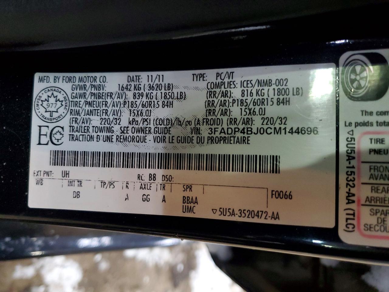 2012 FORD FIESTA SE photo 13