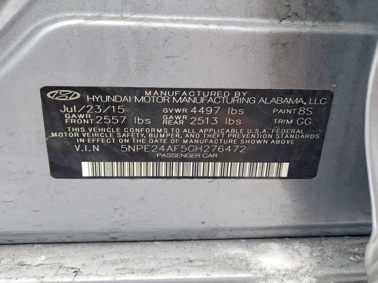 2016 HYUNDAI SONATA SE photo 12
