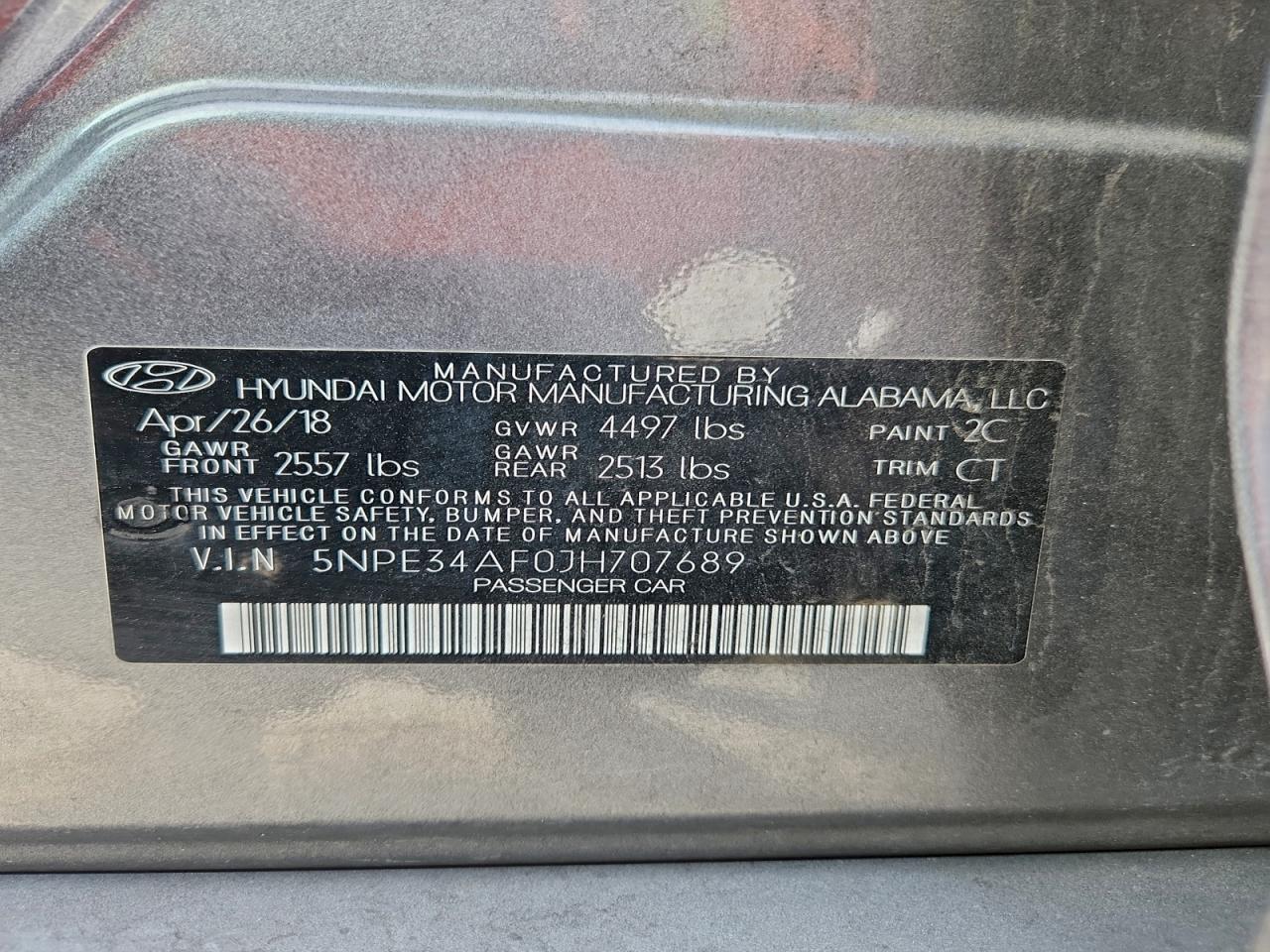 2018 HYUNDAI SONATA SPORT photo 12