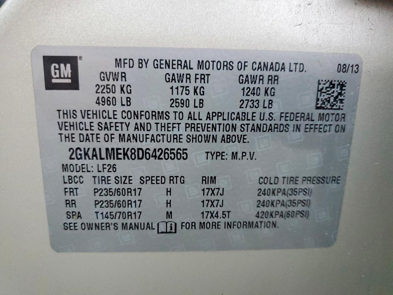 2013 GMC TERRAIN SLE photo 27