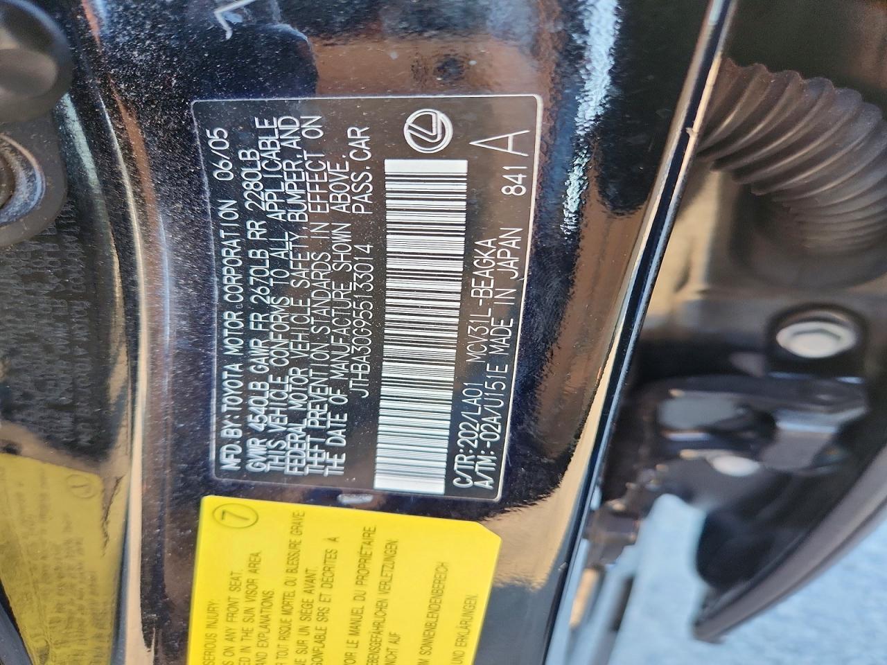 2005 LEXUS ES 330 photo 12