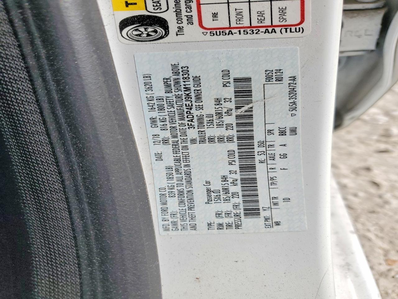 2019 FORD FIESTA SE photo 12