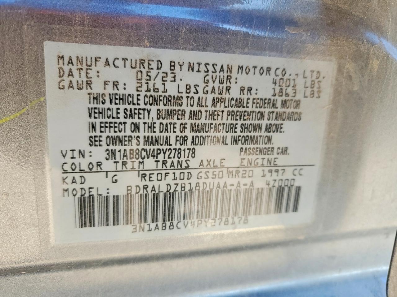 2023 NISSAN SENTRA SV photo 23