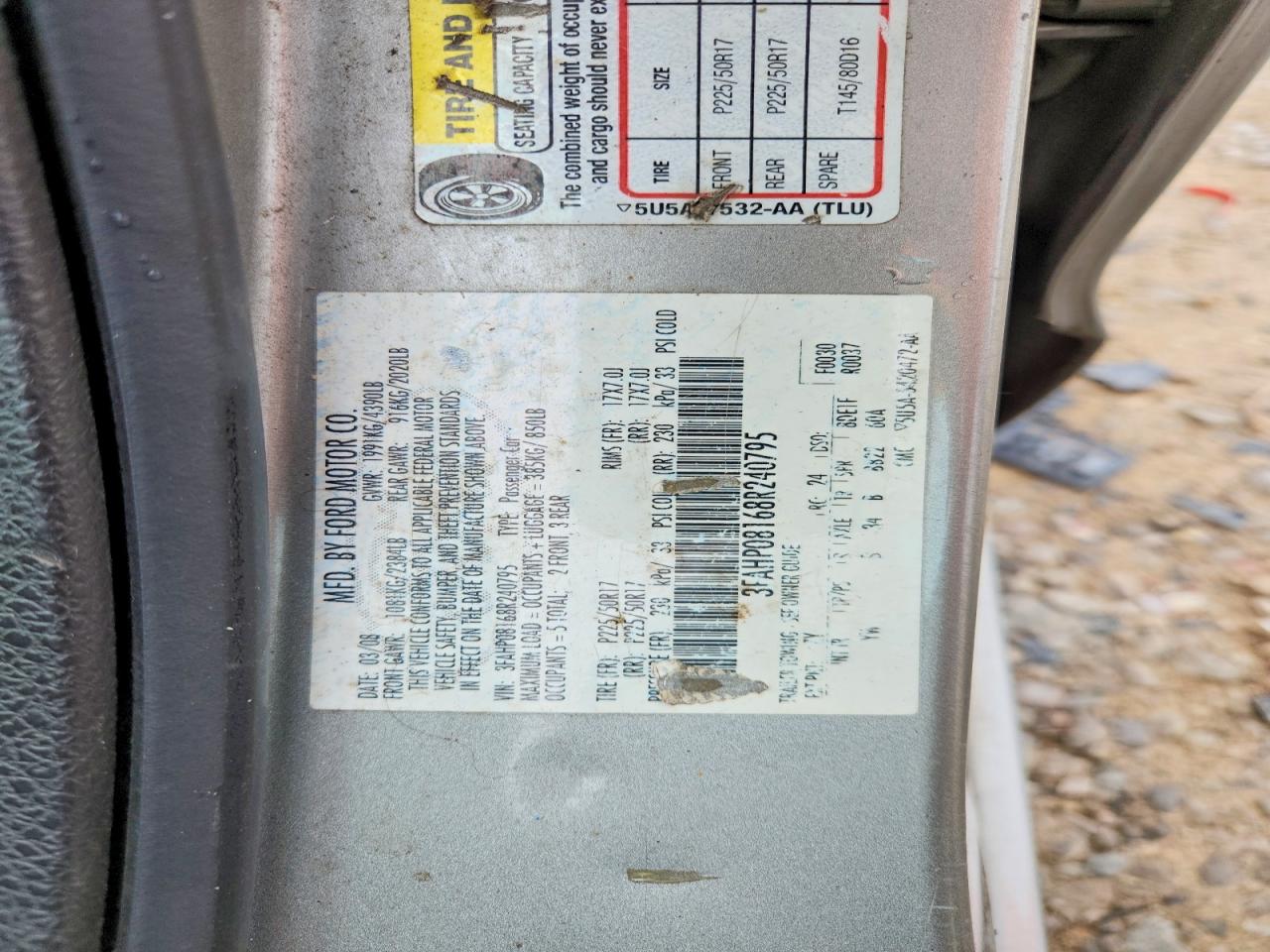 2008 FORD FUSION SEL photo 12