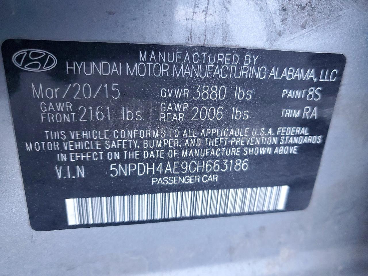 2016 HYUNDAI ELANTRA SE photo 12
