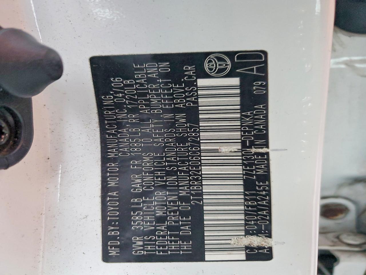 2006 TOYOTA COROLLA CE photo 12