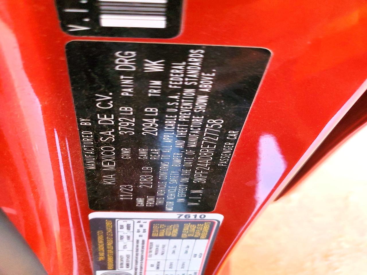 2024 KIA FORTE LX photo 13