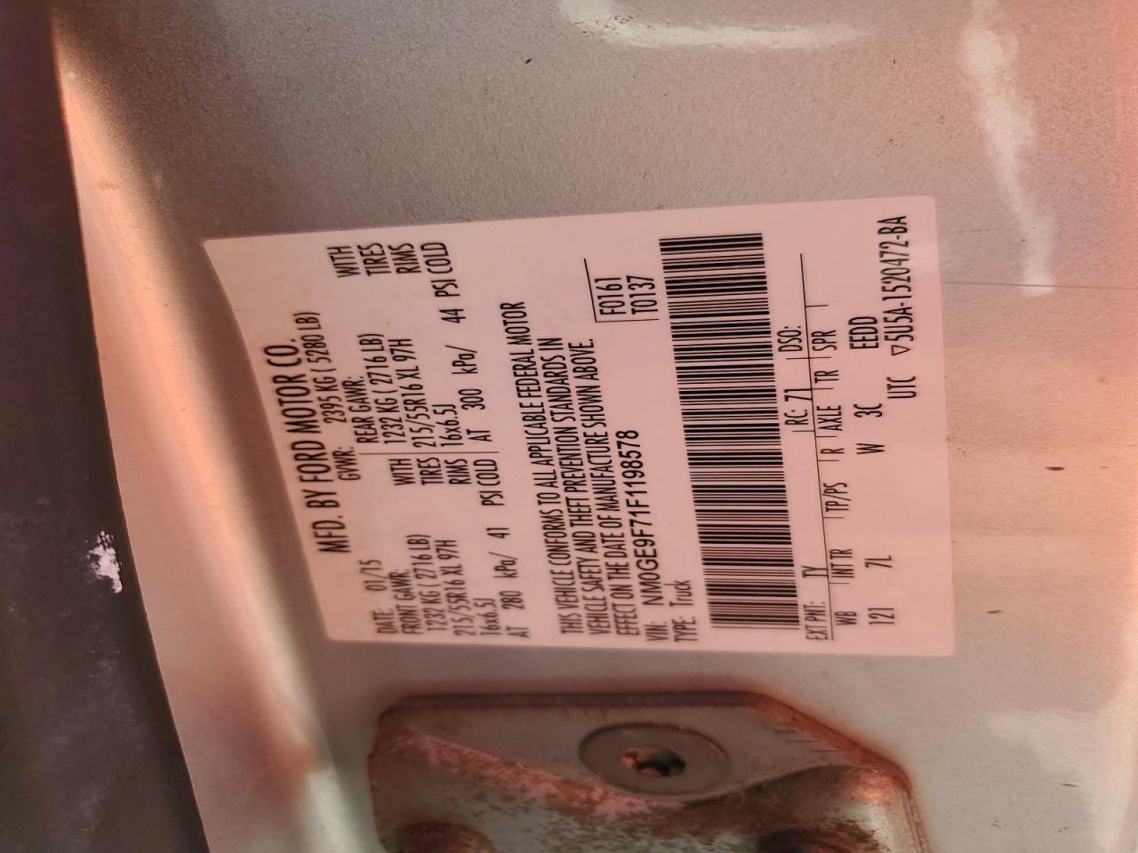 2015 FORD TRANSIT CONNECT XLT photo 13
