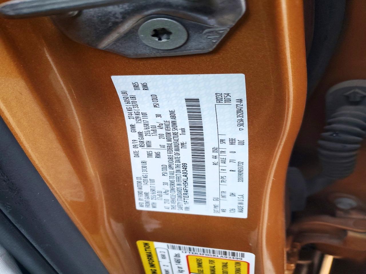 2019 FORD RANGER XL photo 12
