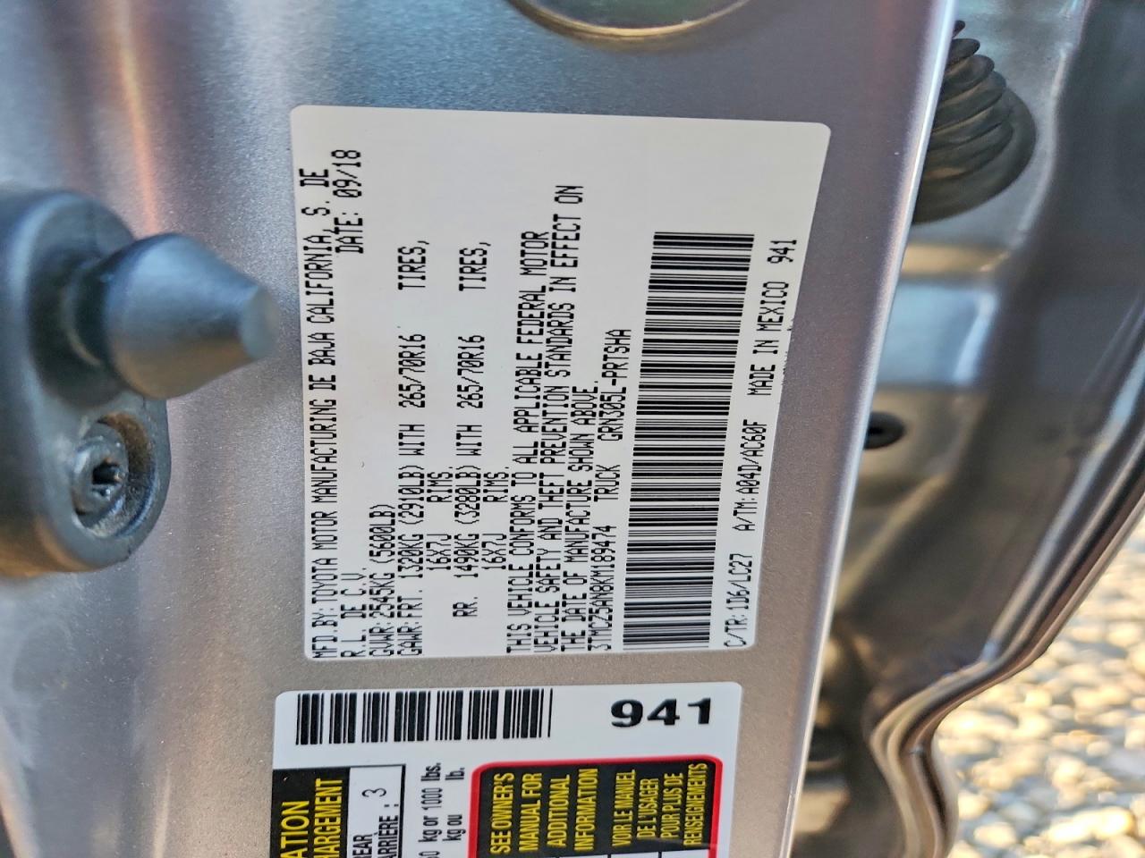 2019 TOYOTA TACOMA DOUBLE CAB photo 12