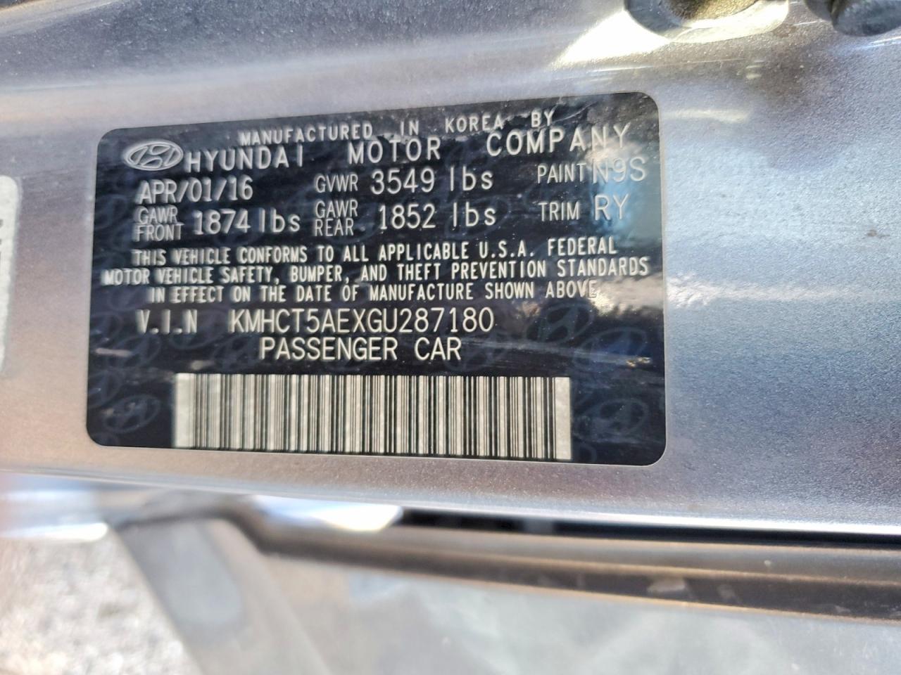 2016 HYUNDAI ACCENT SE photo 12