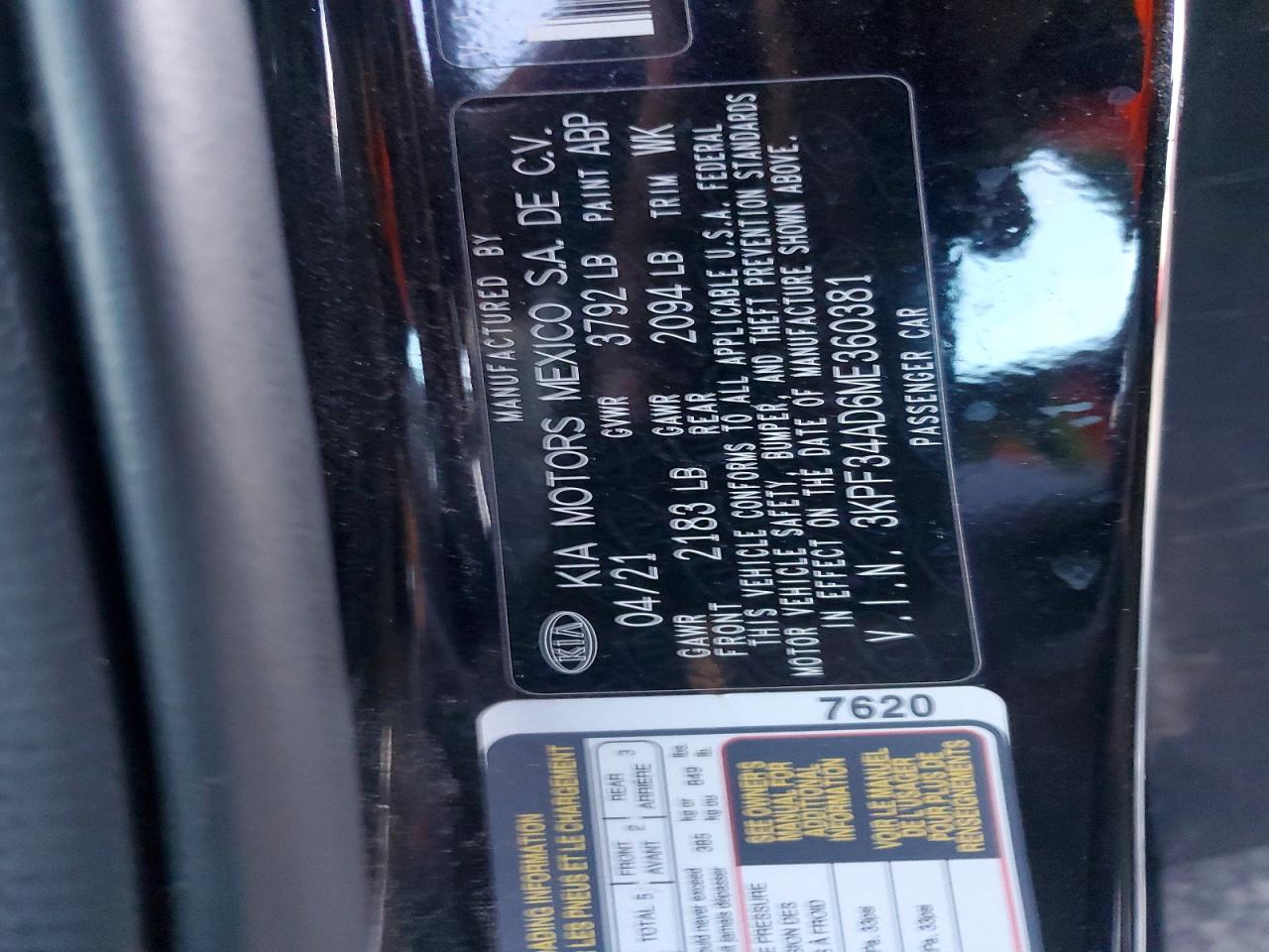 2021 KIA FORTE photo 23