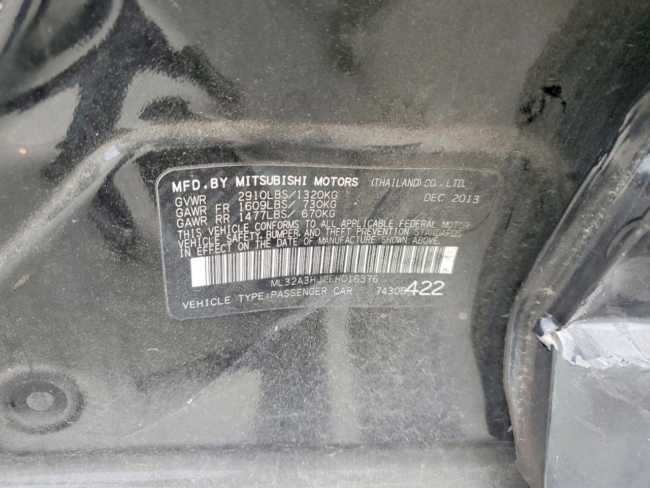 2014 MITSUBISHI MIRAGE DE photo 12
