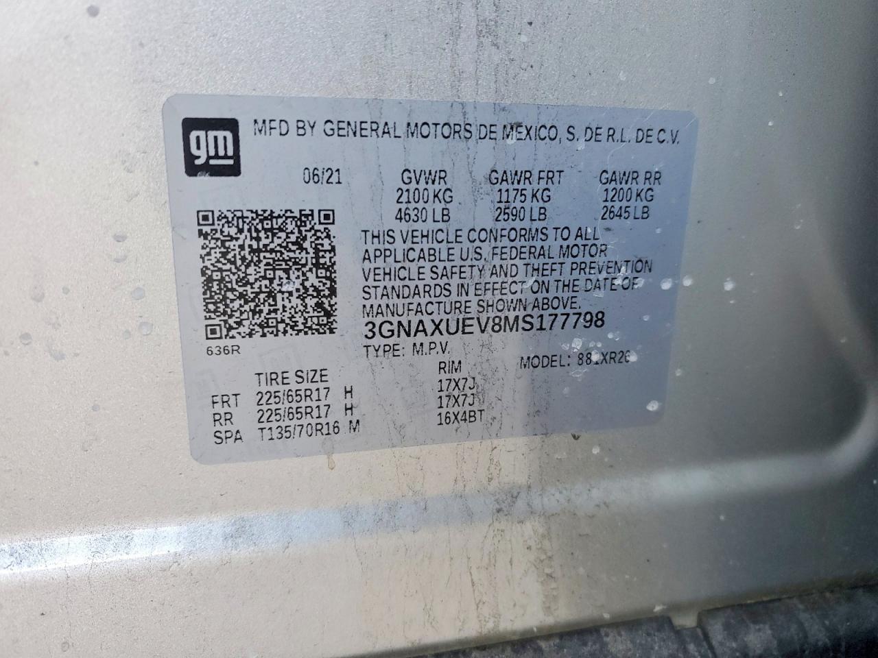 2021 CHEVROLET EQUINOX LT photo 25