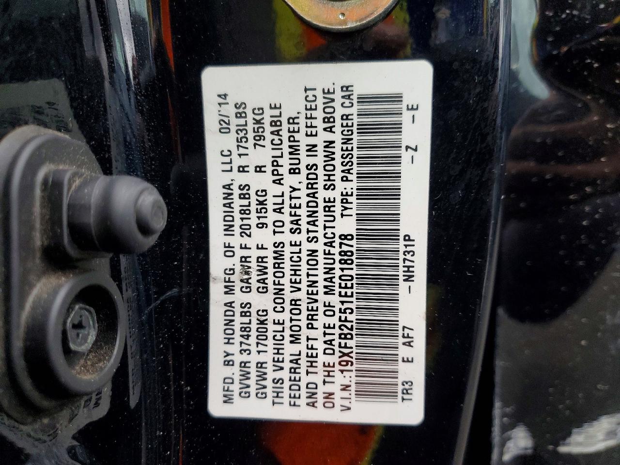 2014 HONDA CIVIC LX photo 23