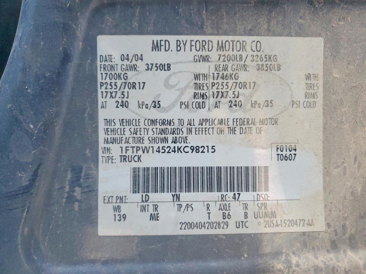 2004 FORD F150 SUPERCREW photo 12