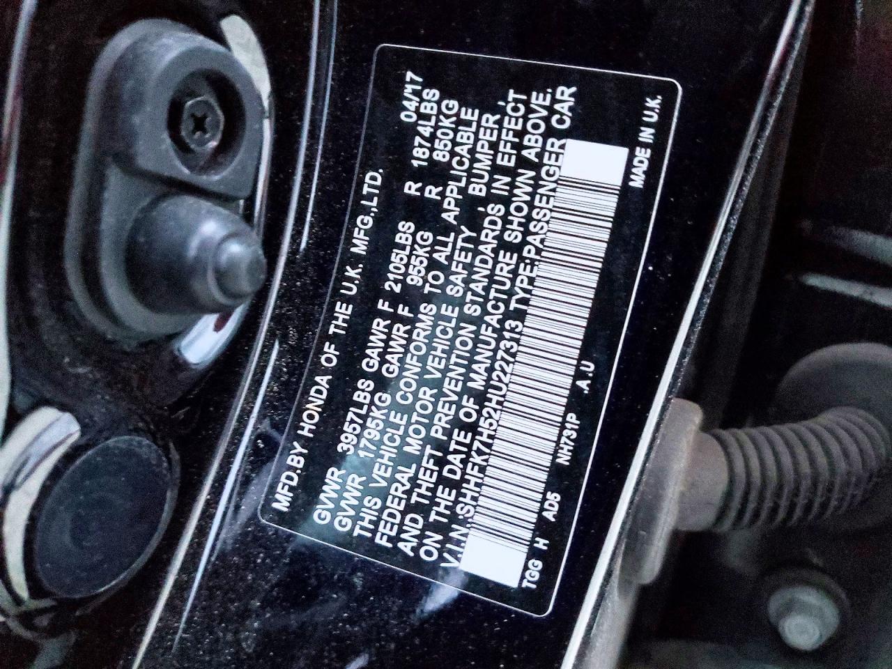 2017 HONDA CIVIC EX photo 23