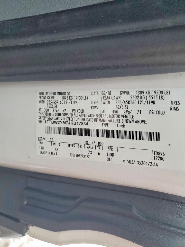 2018 FORD TRANSIT T-350 DELIVERY VAN photo 12