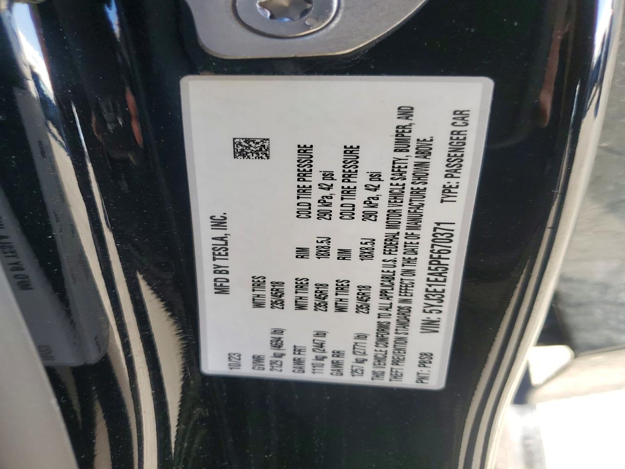 2023 TESLA MODEL 3 photo 23