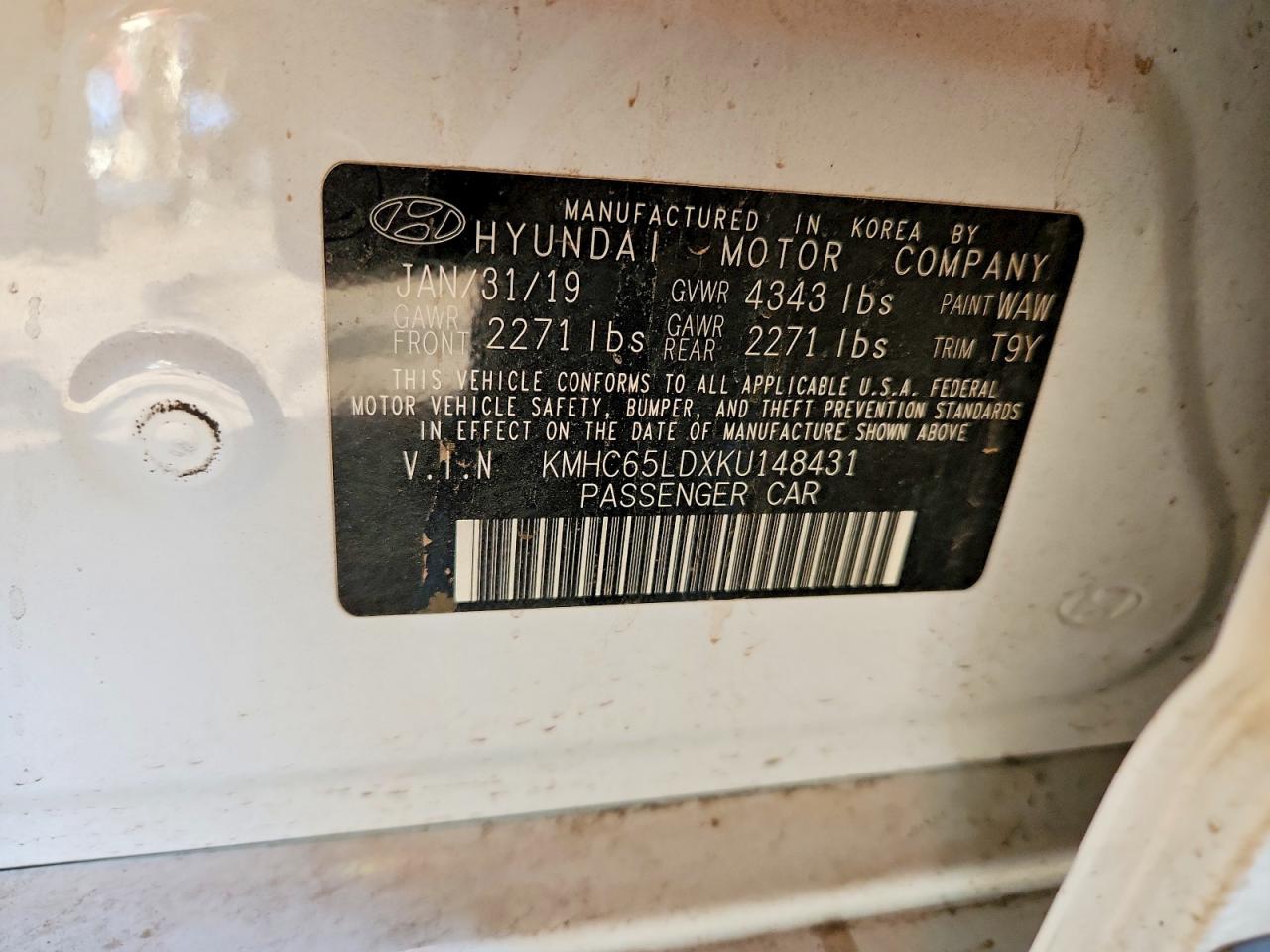 2019 HYUNDAI IONIQ photo 13