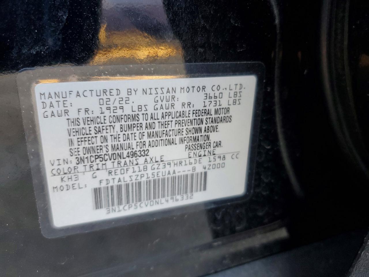 2022 NISSAN KICKS SV photo 12