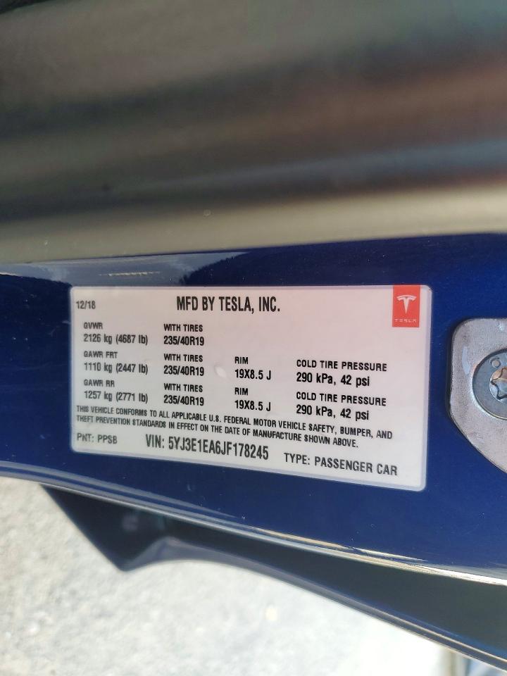 2018 TESLA MODEL 3 photo 13
