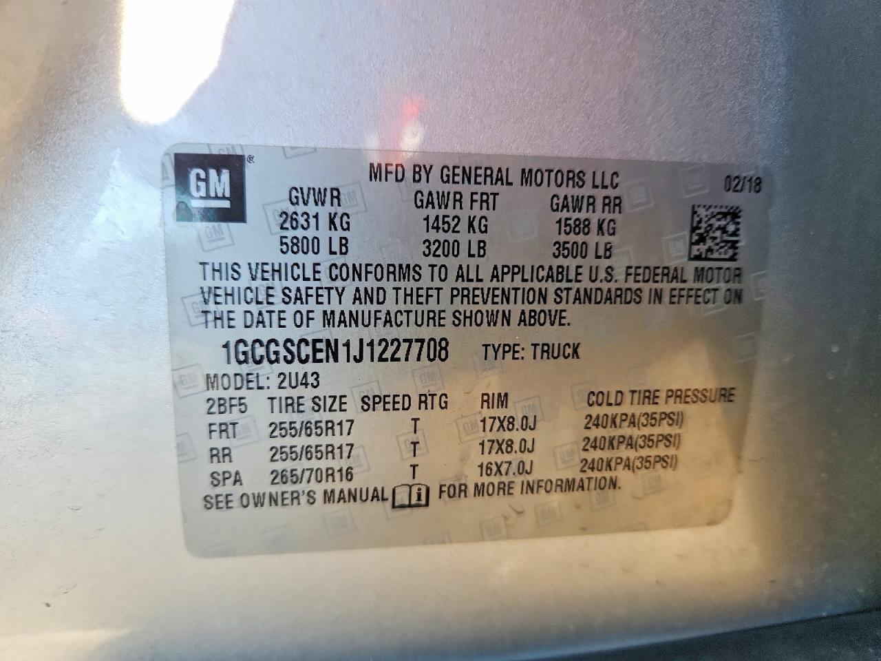2018 CHEVROLET COLORADO LT photo 12