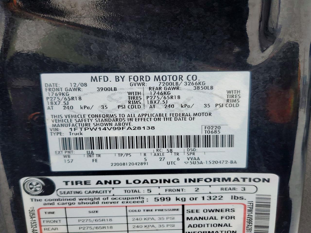 2009 FORD F150 SUPERCREW photo 23