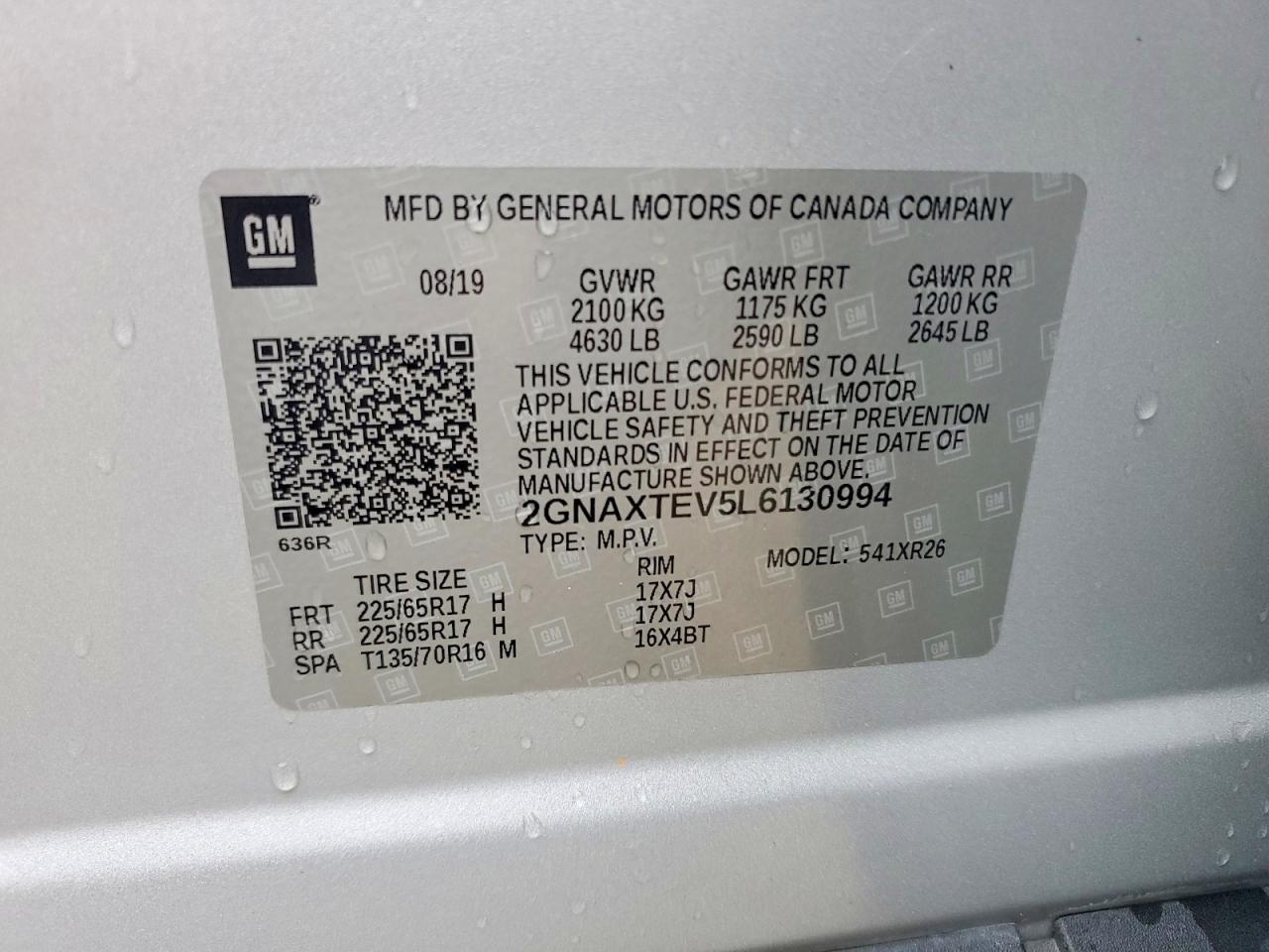 2020 CHEVROLET EQUINOX LT photo 25