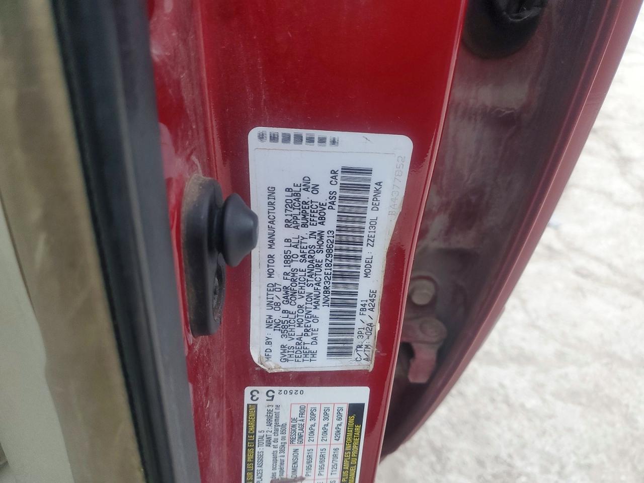 2008 TOYOTA COROLLA CE photo 12