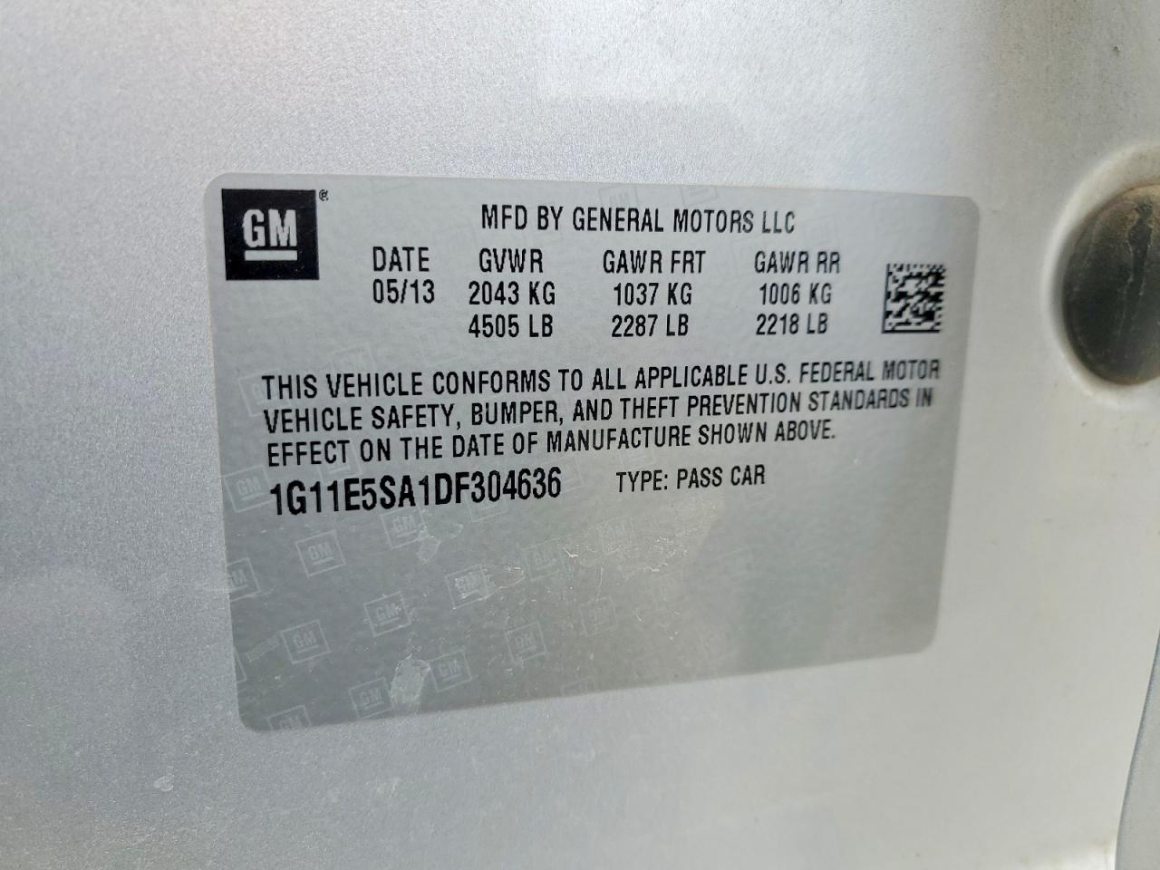 2013 CHEVROLET MALIBU 2LT photo 12