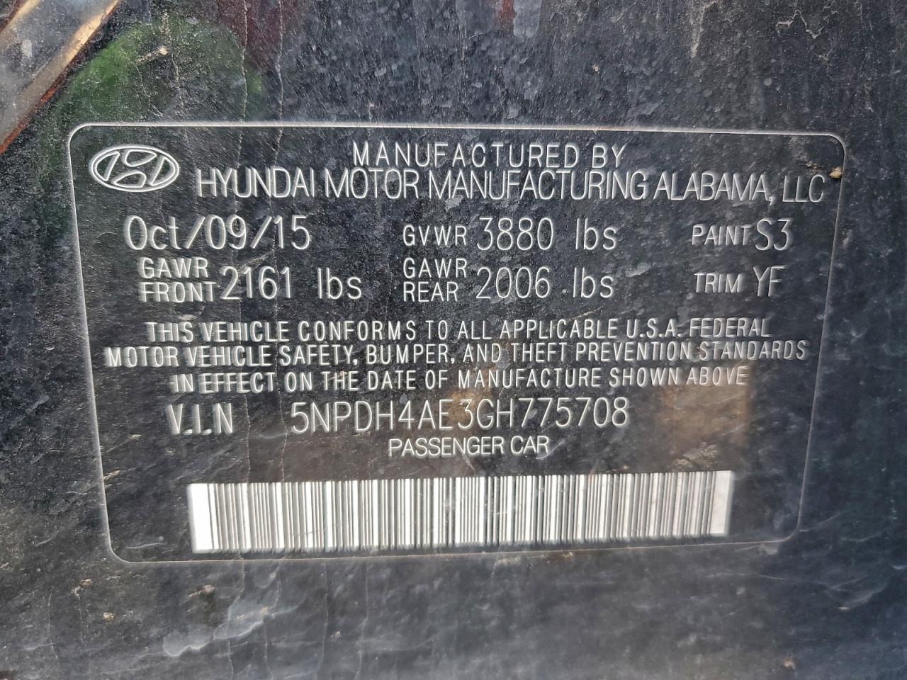 2016 HYUNDAI ELANTRA SE photo 12