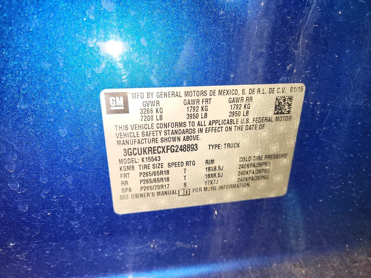 2015 CHEVROLET SILVERADO K1500 LT photo 12