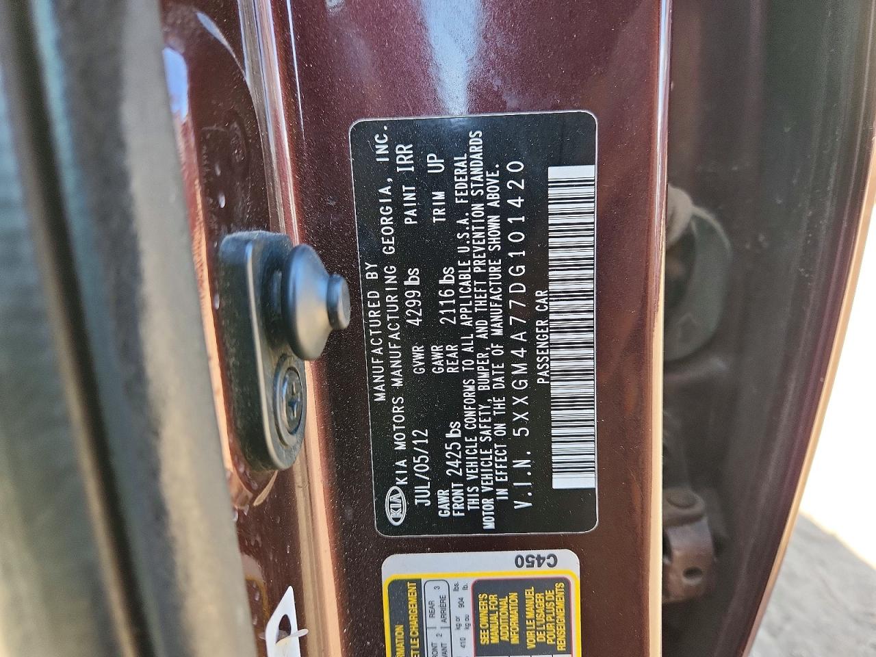2013 KIA OPTIMA LX photo 12