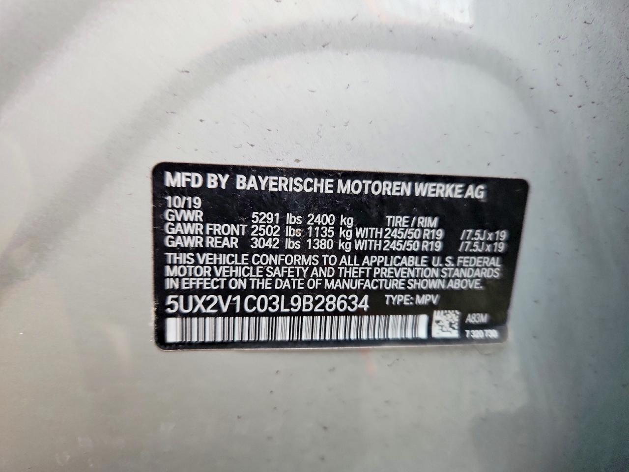 2020 BMW X4 XDRIVE30I photo 12