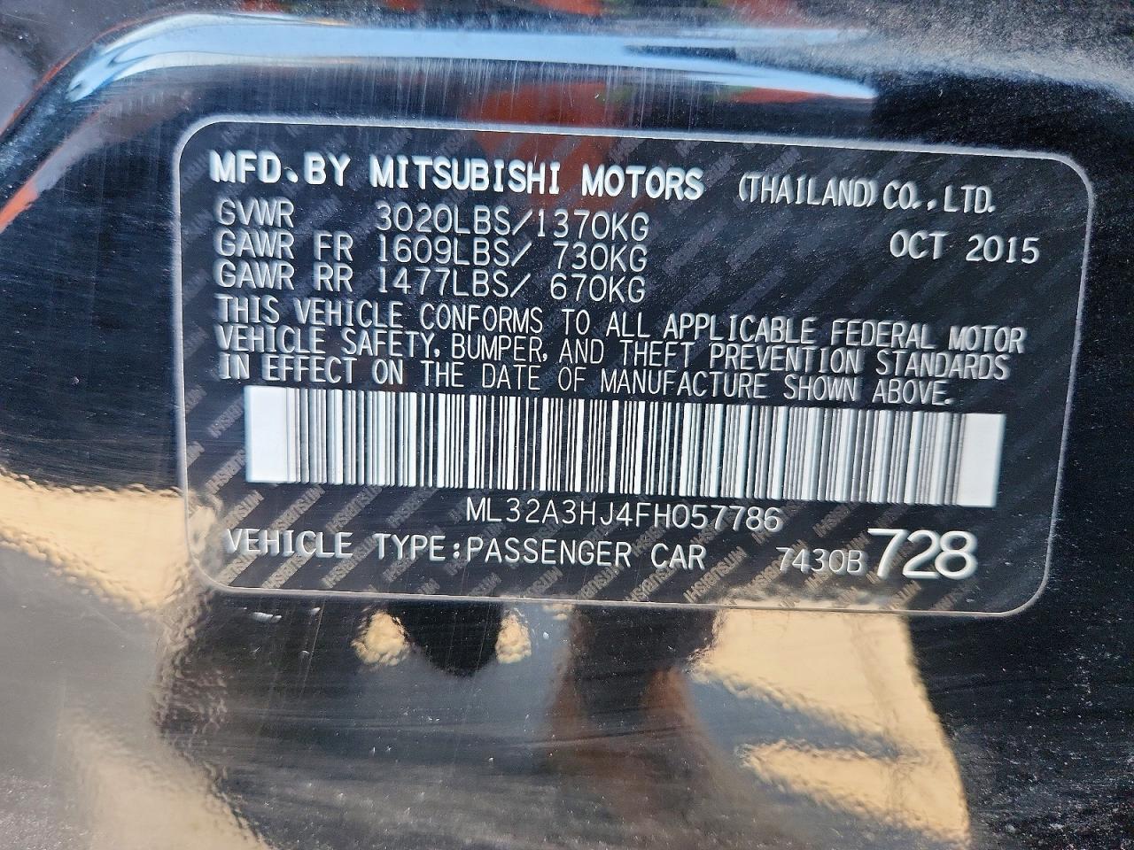 2015 MITSUBISHI MIRAGE DE photo 13