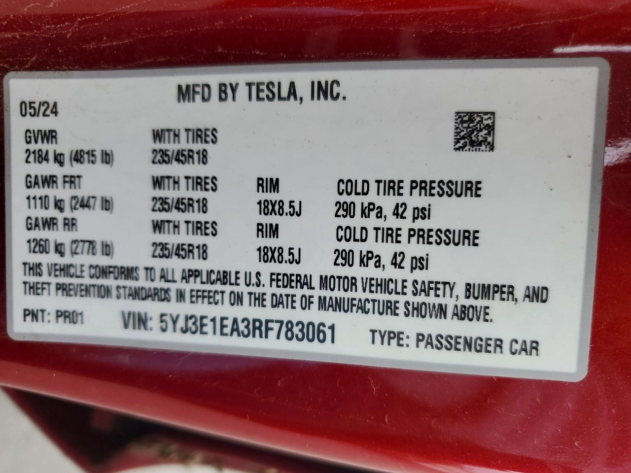 2024 TESLA MODEL 3 photo 34