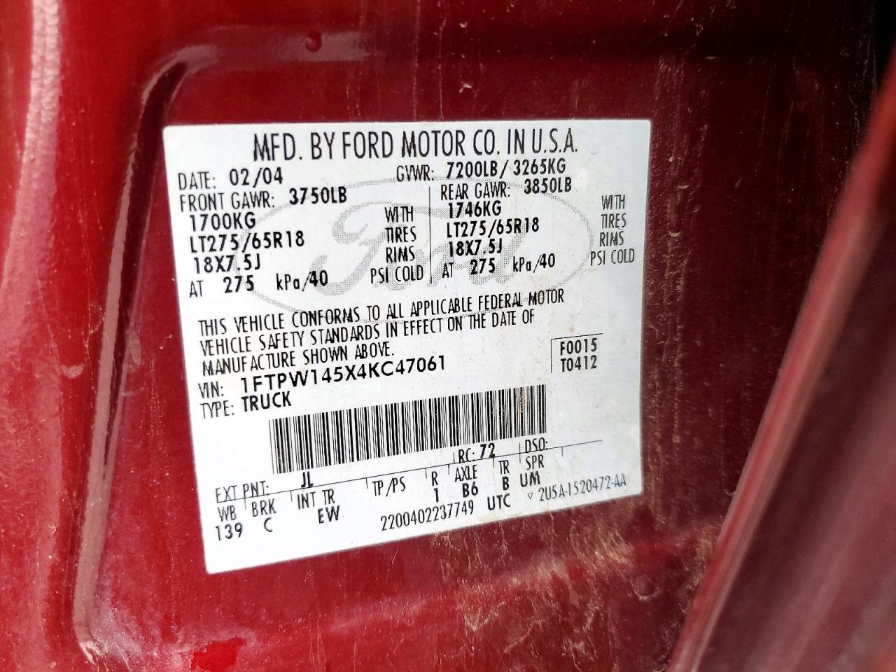 2004 FORD F150 SUPERCREW photo 25