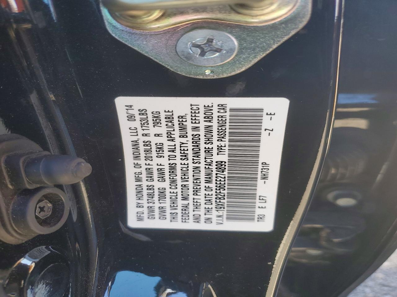 2014 HONDA CIVIC LX photo 12
