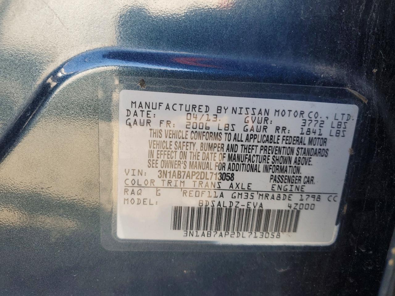 2013 NISSAN SENTRA S photo 12