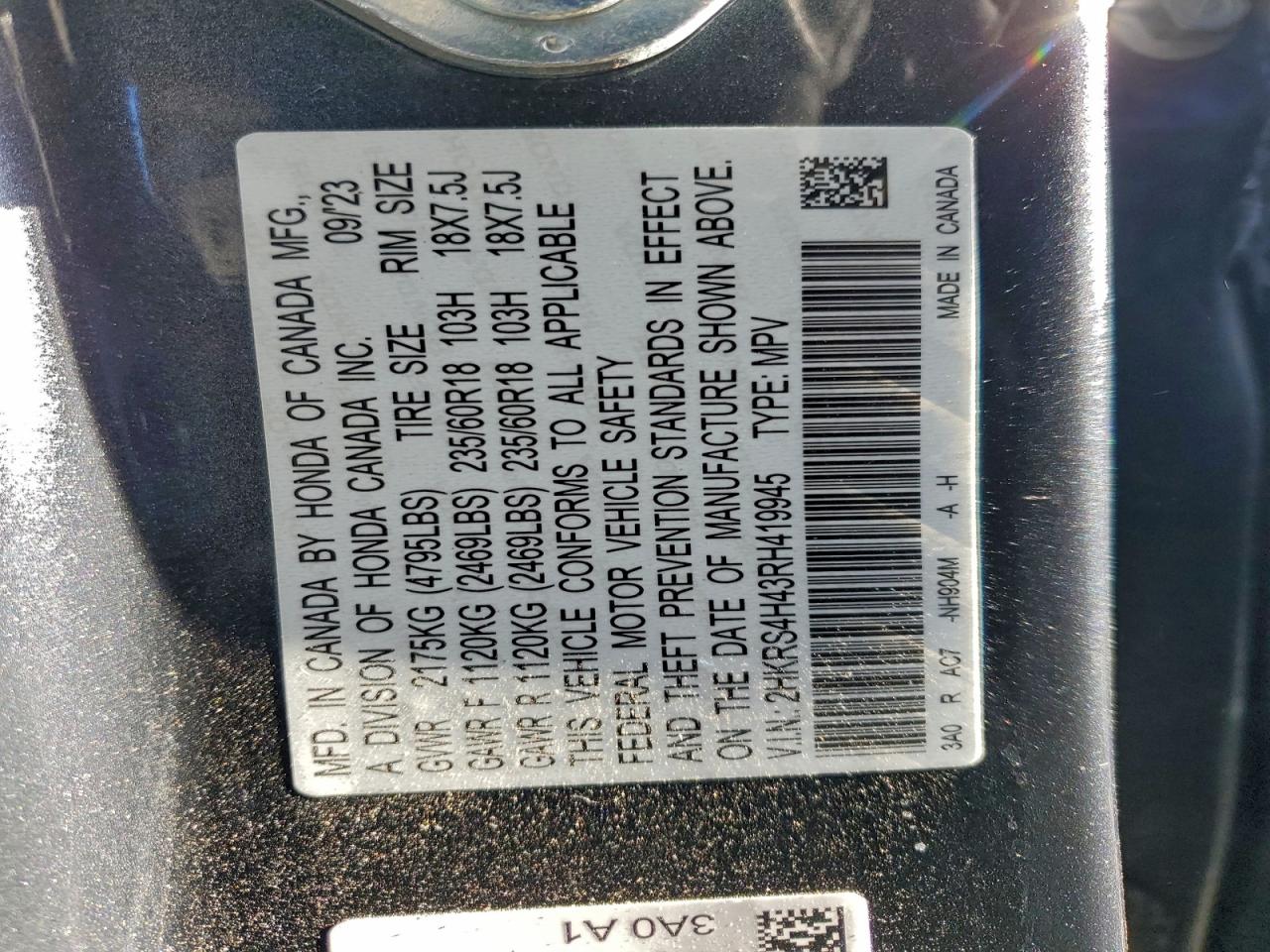 2024 HONDA CR-V EX photo 13