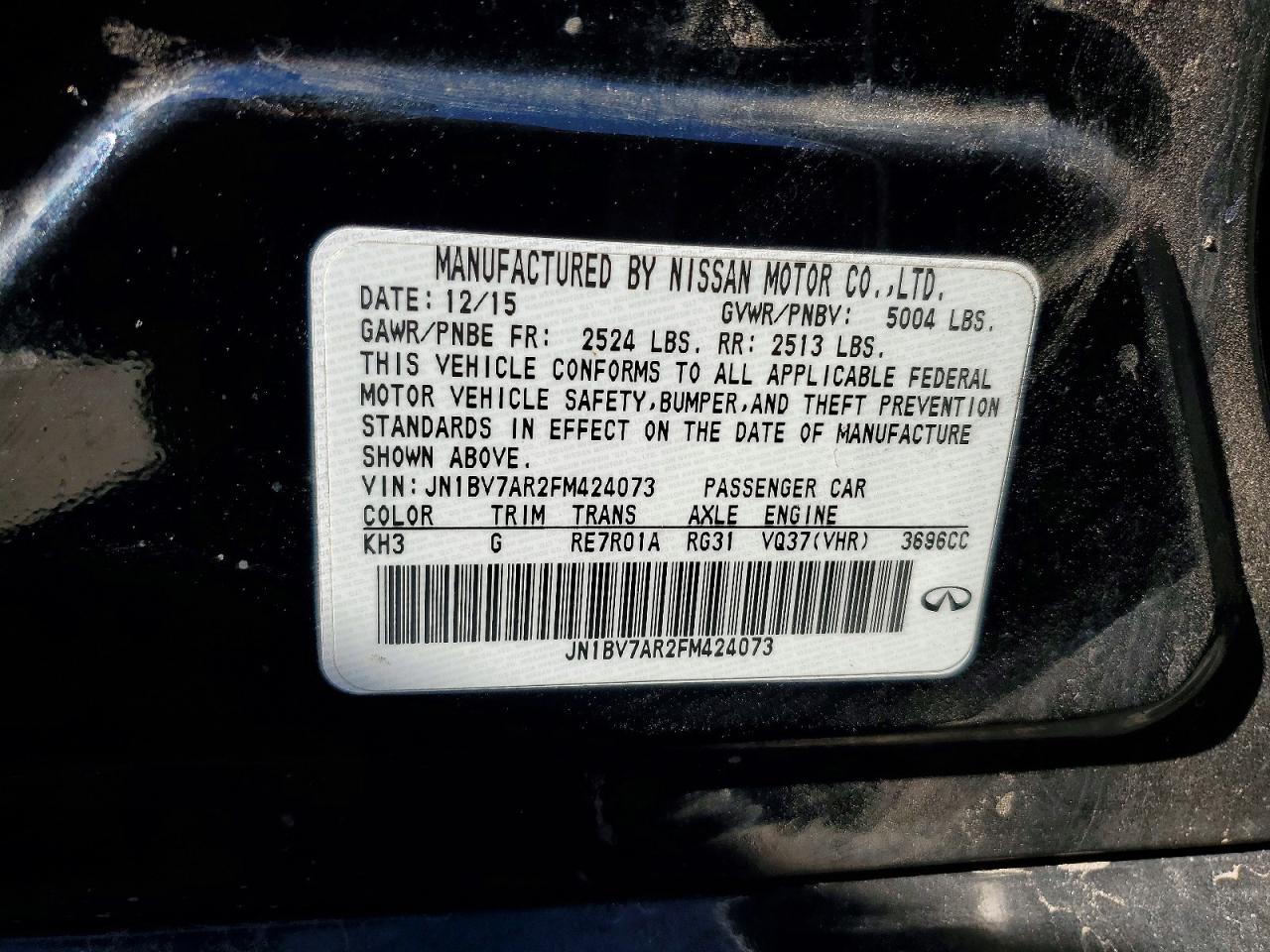 2015 INFINITI Q50 BASE photo 12