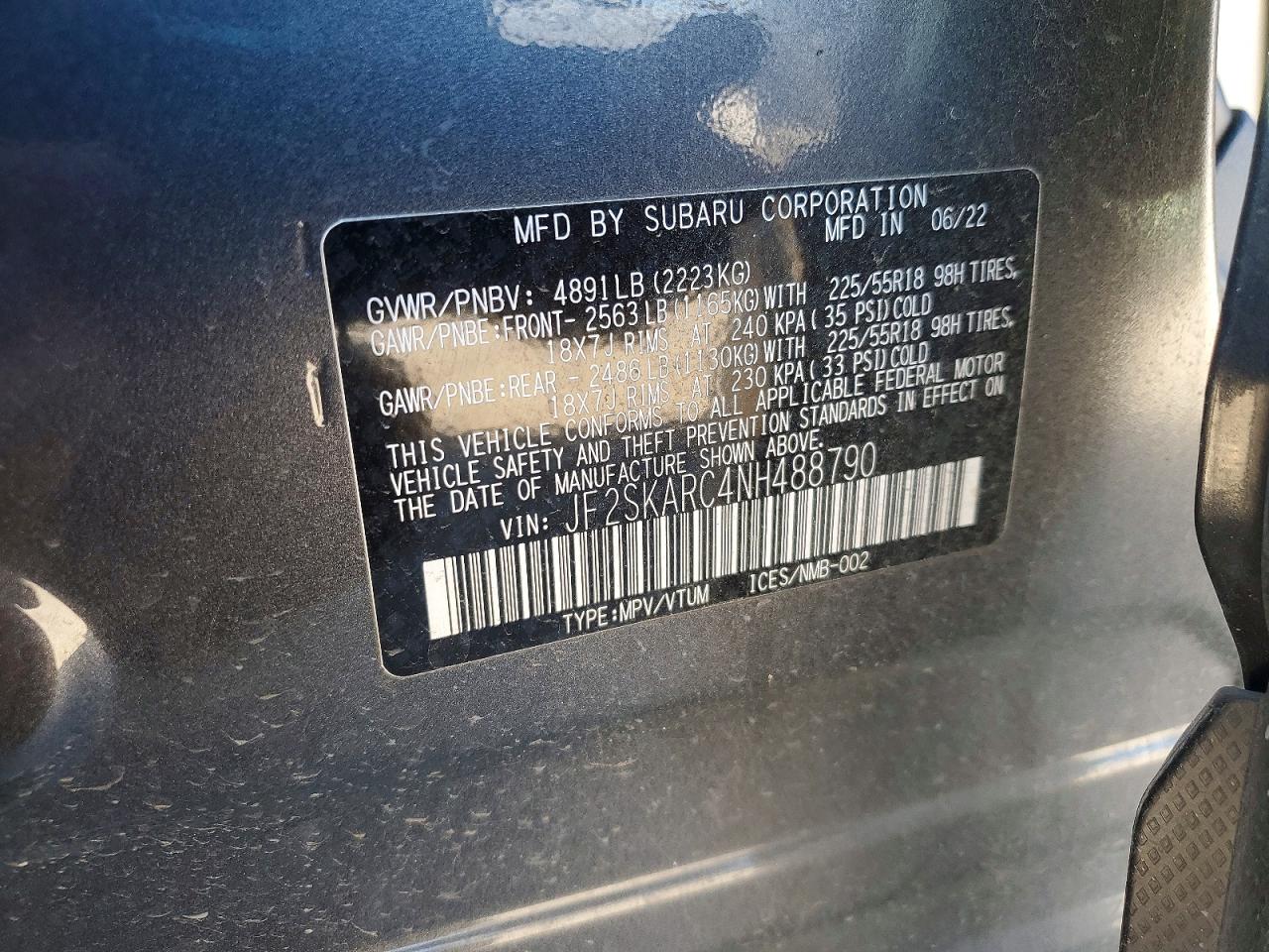 2022 SUBARU FORESTER TOURING photo 13