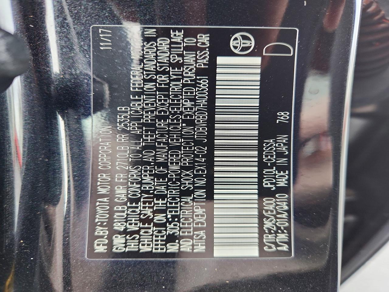 2017 TOYOTA MIRAI photo 12