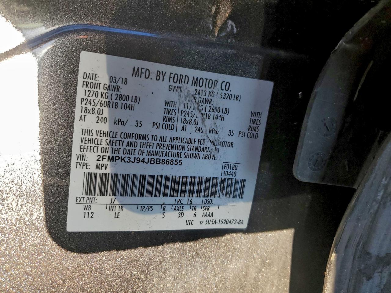 2018 FORD EDGE SEL photo 13